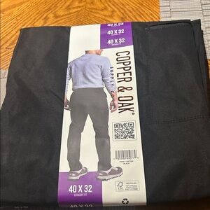 Copper & Oak Men's Black Straight Fit Joggers